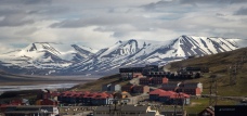 Overlooking the Village of Longyearbyen, Svalbard, Arctic Norway